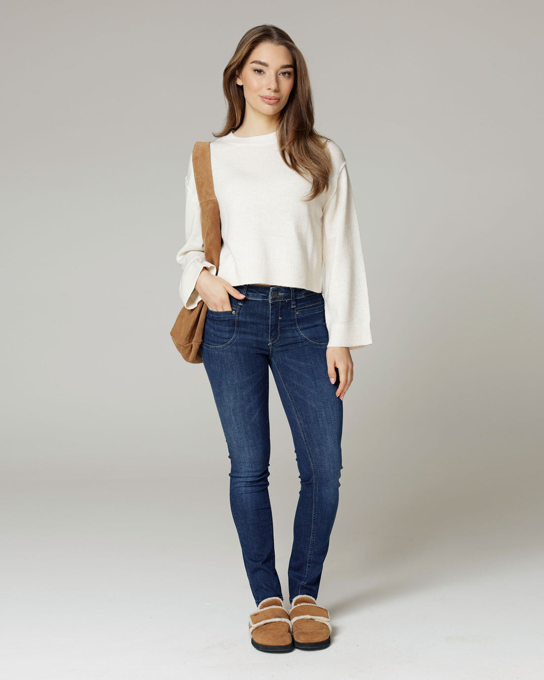 The Verona, Donkere Skinny Jeans met Effectwassing