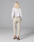 Sand Ankle Chino Trousers | The Lola