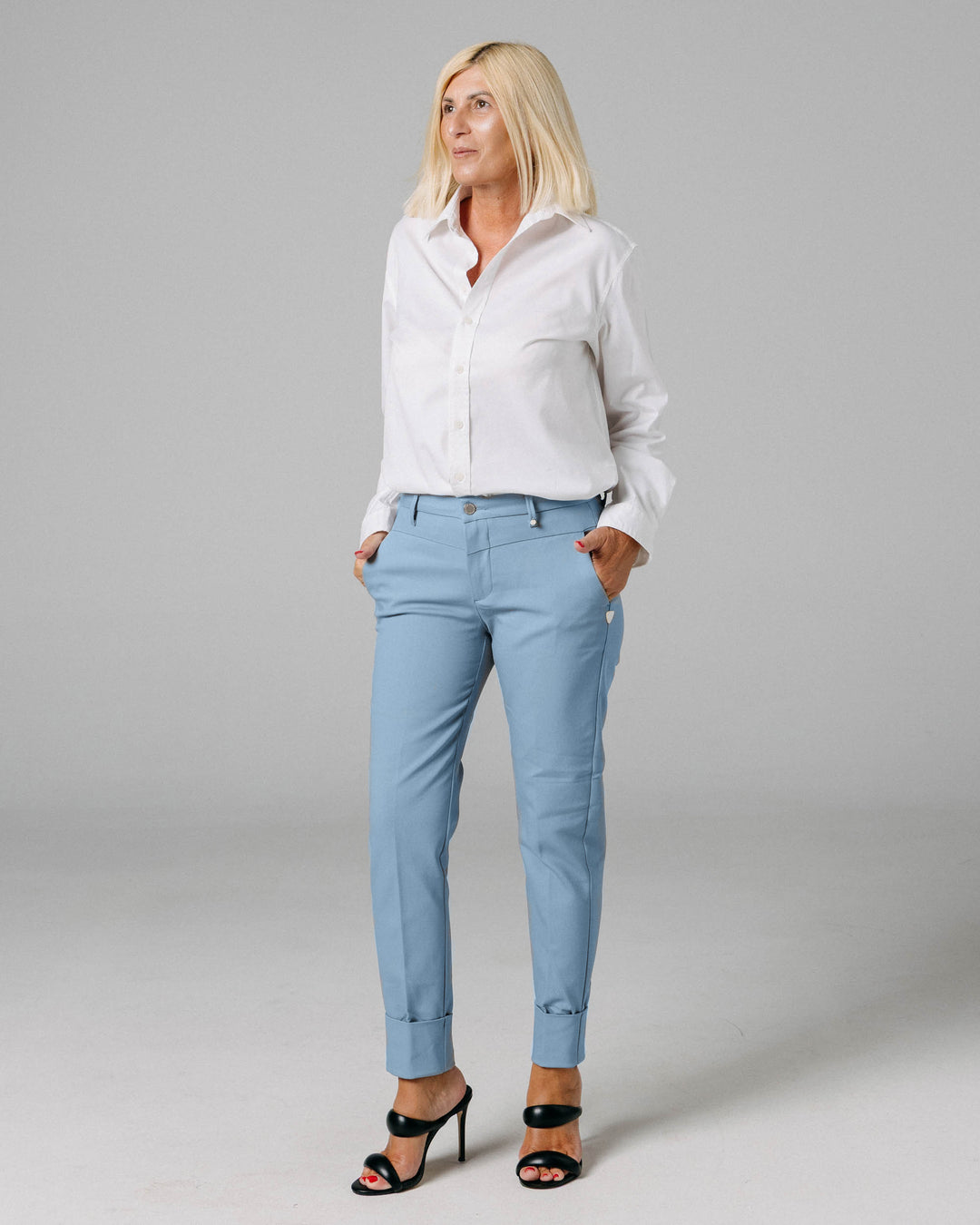 The Lola, Taupe Enkellange Chino Broek