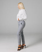 Dark Grey Ankle Chino Trousers | The Lola