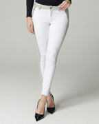 White & Silver Stripe Skinny Trousers | The Bonita
