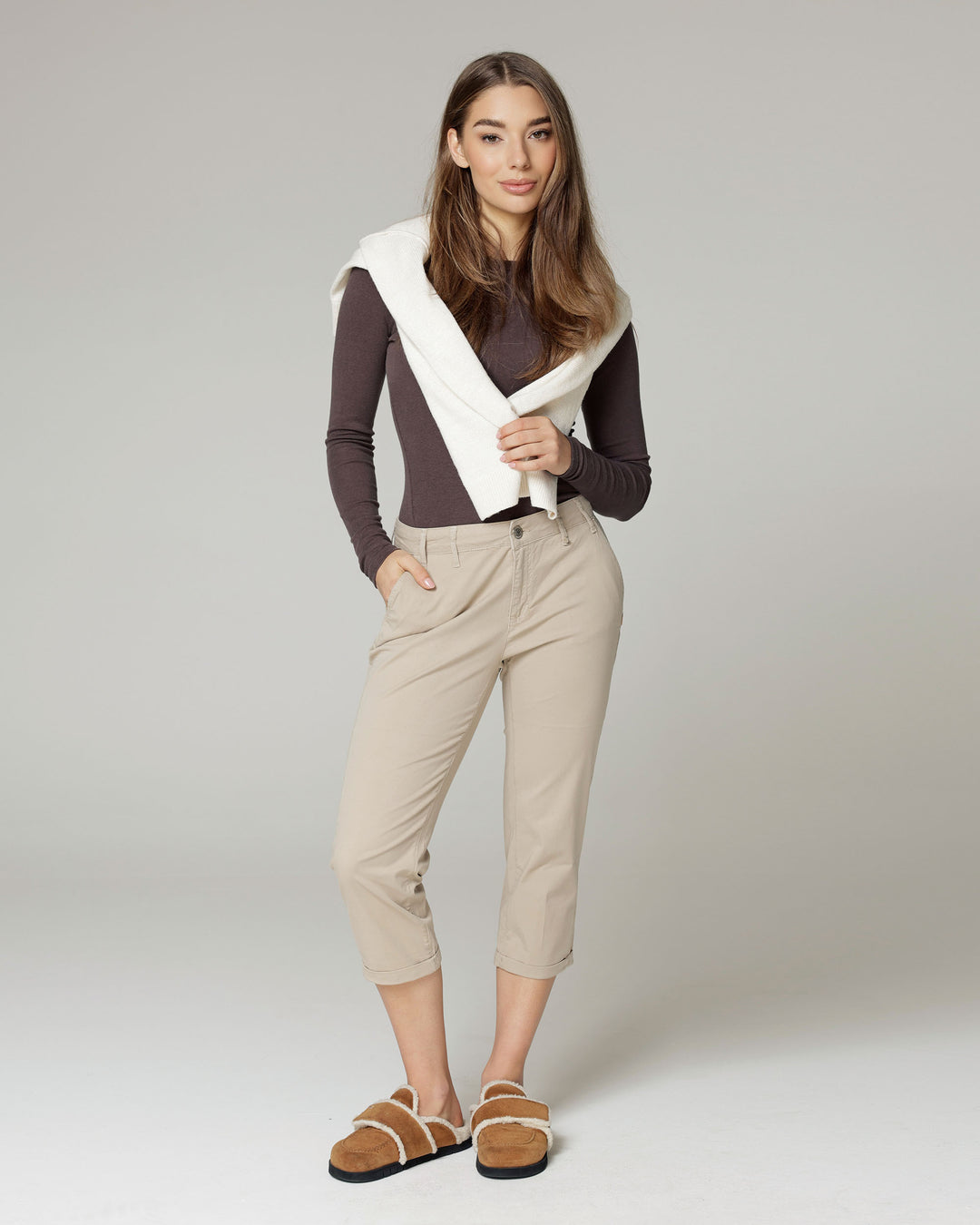 The Naples, Beige 3/4 Chino Broek