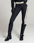 Zwarte & Crèmekleurige Stripe Skinny Broek | The Bonita