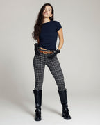Grijze Checkprint Skinny Broek | The Elisa