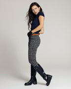 Grijze Checkprint Skinny Broek | The Elisa