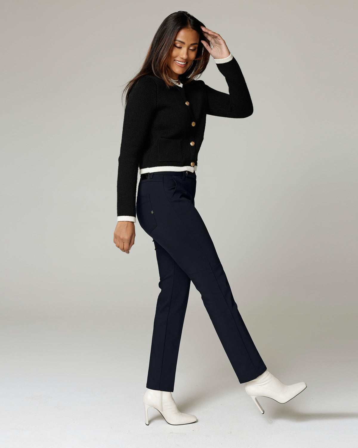 Navy Chinos, The Latina, side view