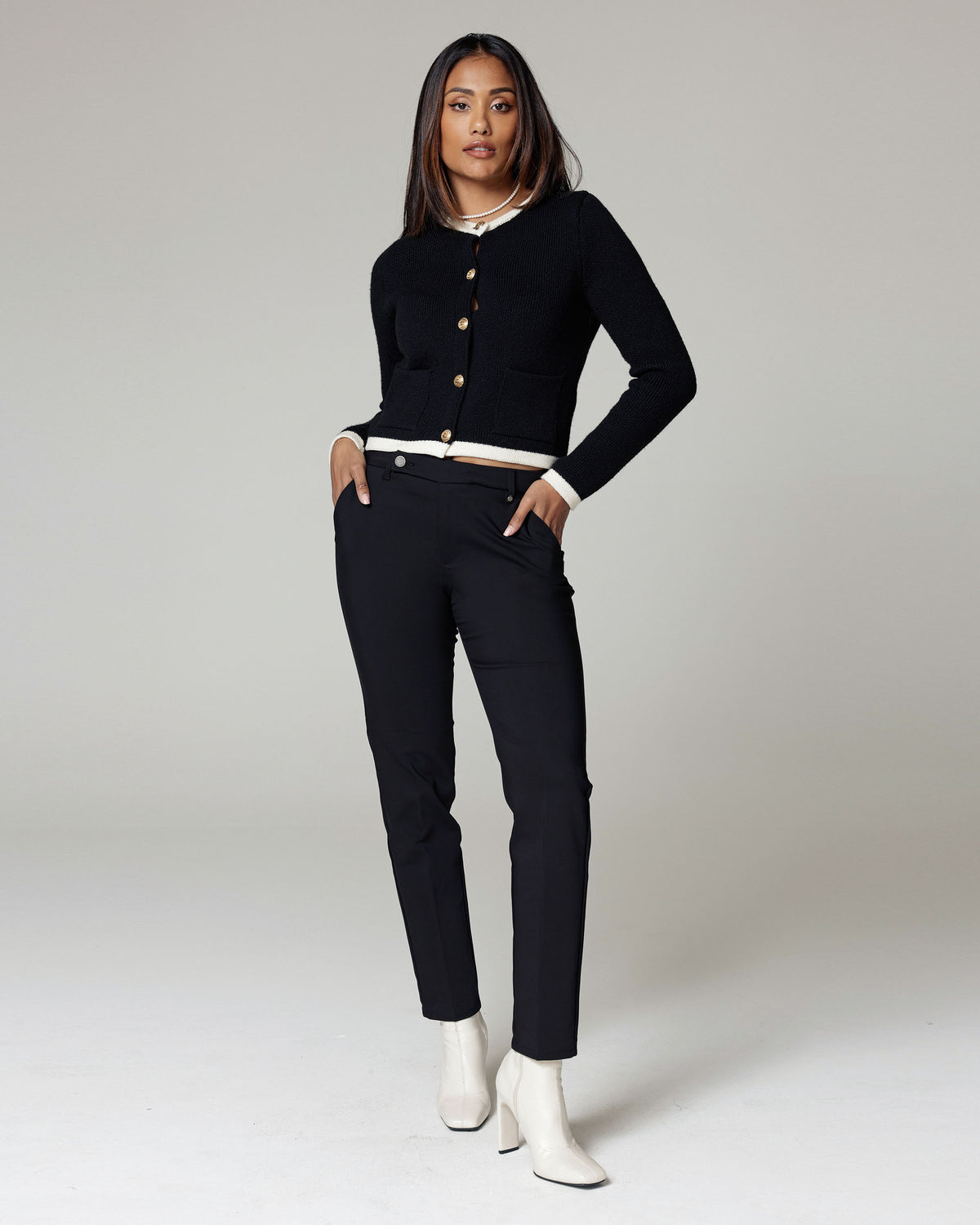 Black Chinos, The Latina, front view