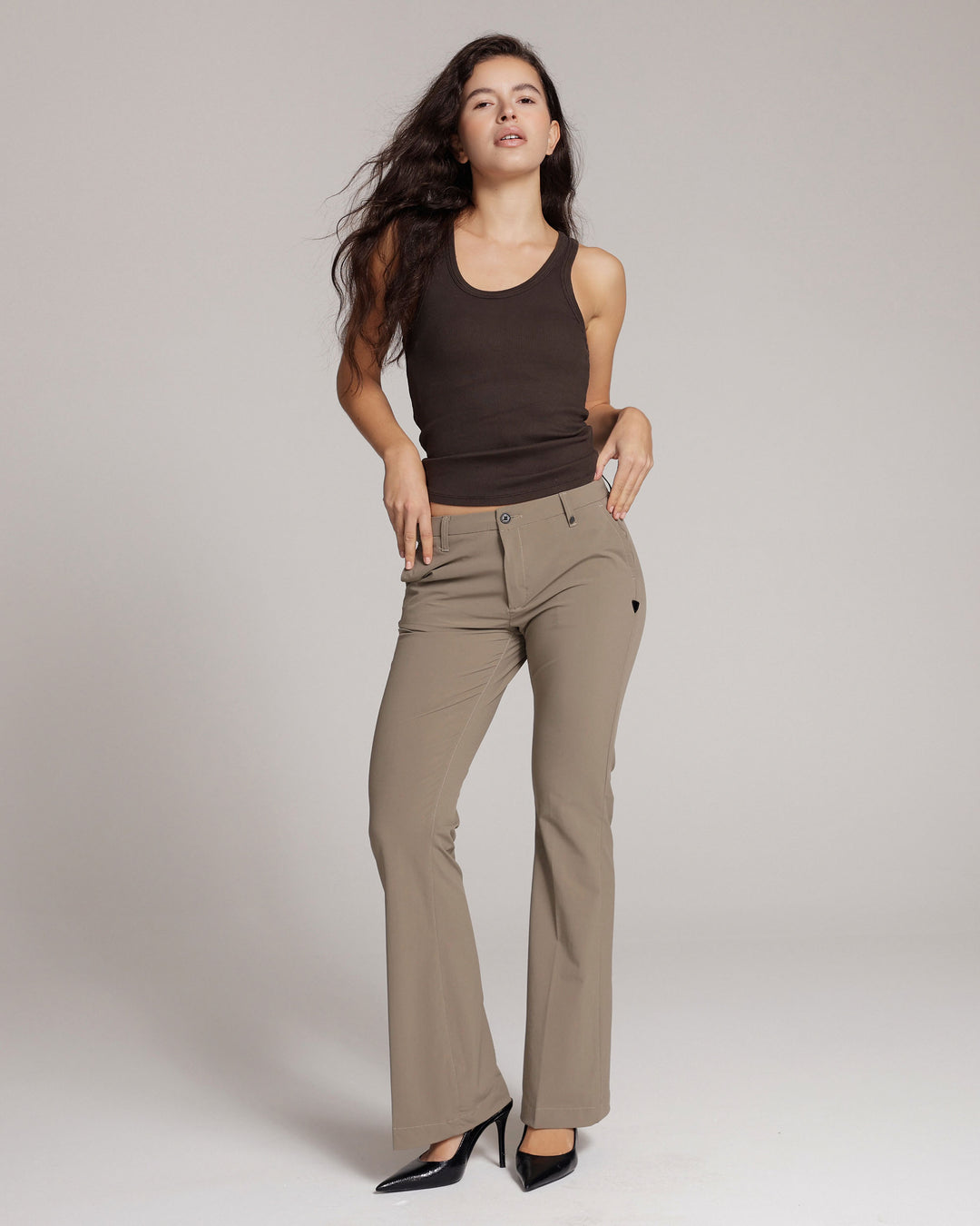 The Dolce, Steenkleurige Flare Broek