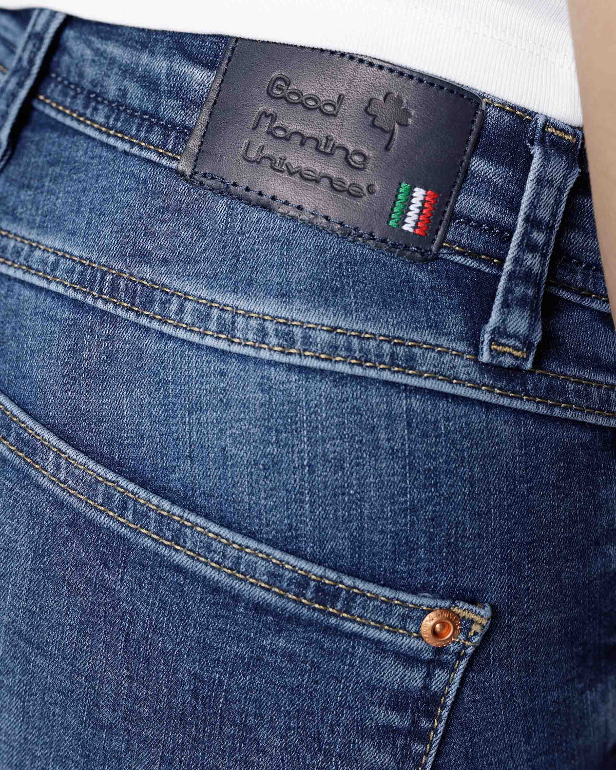 Dark Effect Wash Straight-Leg Jeans, The Messina, close-up detail, second photo