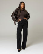 Black Wide Palazzo Trousers | The Sira