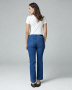 Middenblauwe Flare Mid-Rise Jeans | The Luna