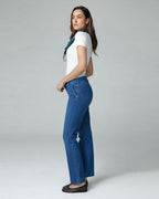 Middenblauwe Flare Mid-Rise Jeans | The Luna