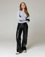 Zwarte Faux Leather Wide-Leg | The Aida