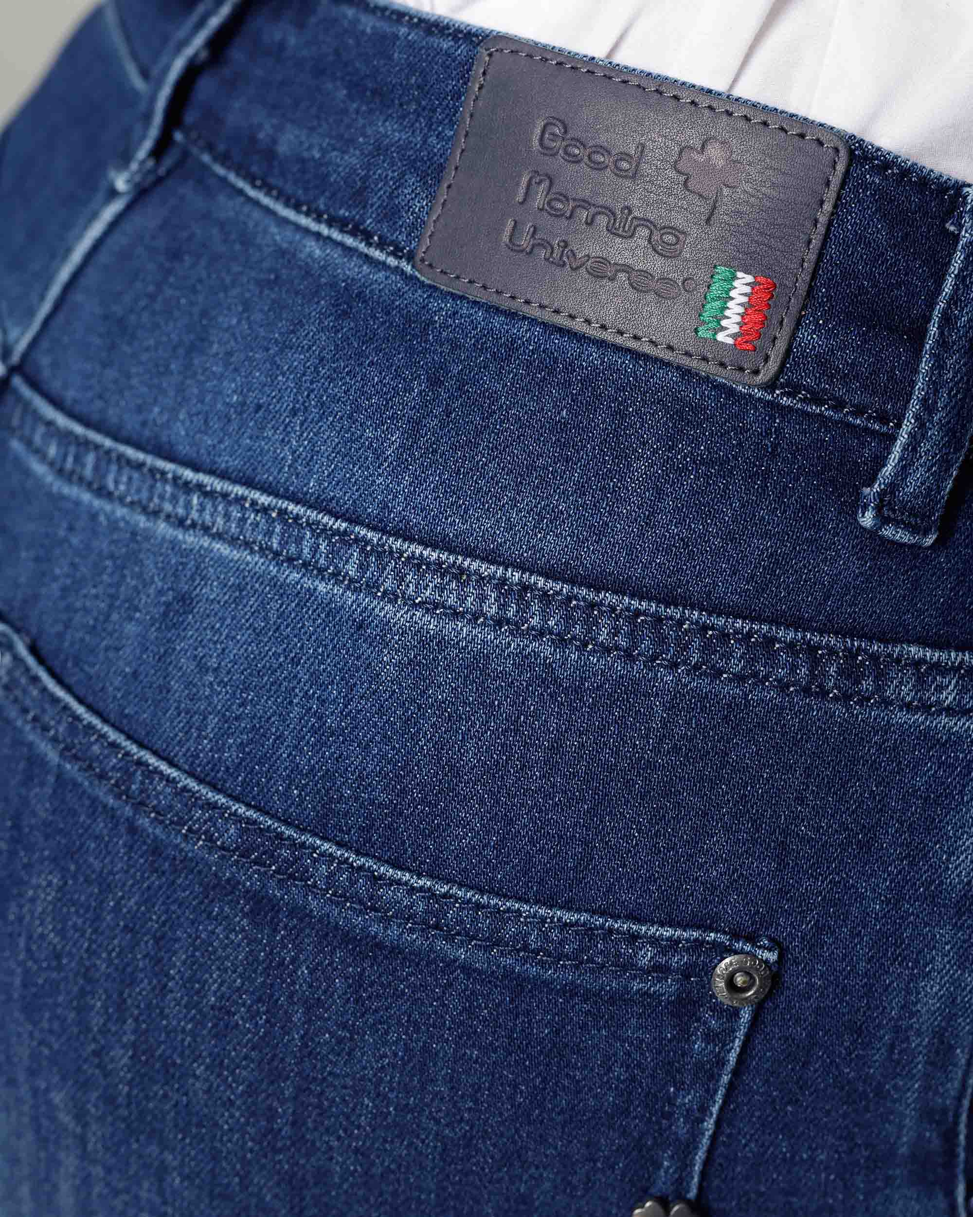 Dark Blue Wide-Leg Jeans | The Diba