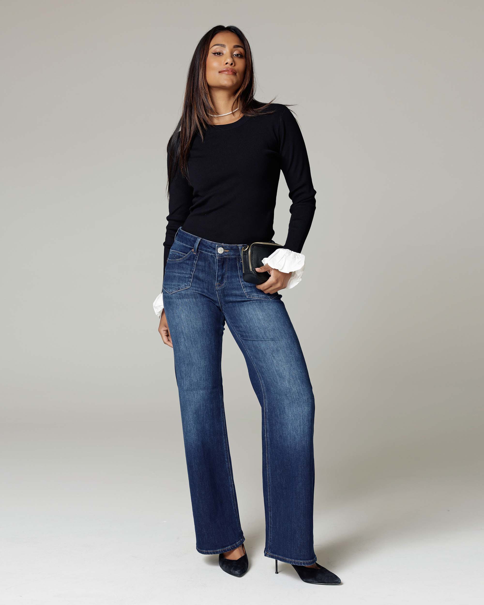 Dark Blue Straight Jeans | The Lolita Hoofdafbeelding