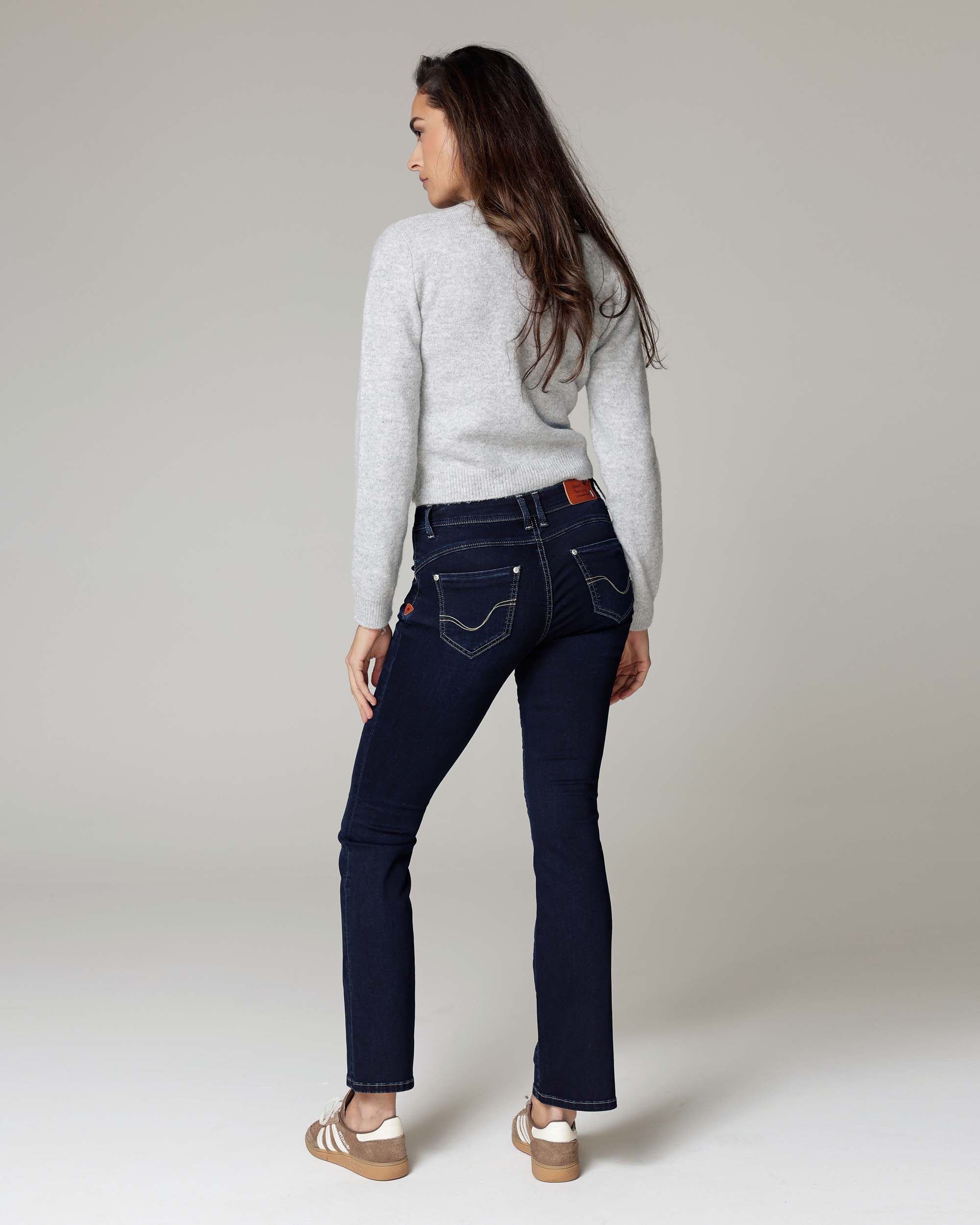 Dark Blue Straight Jeans | The Belinda