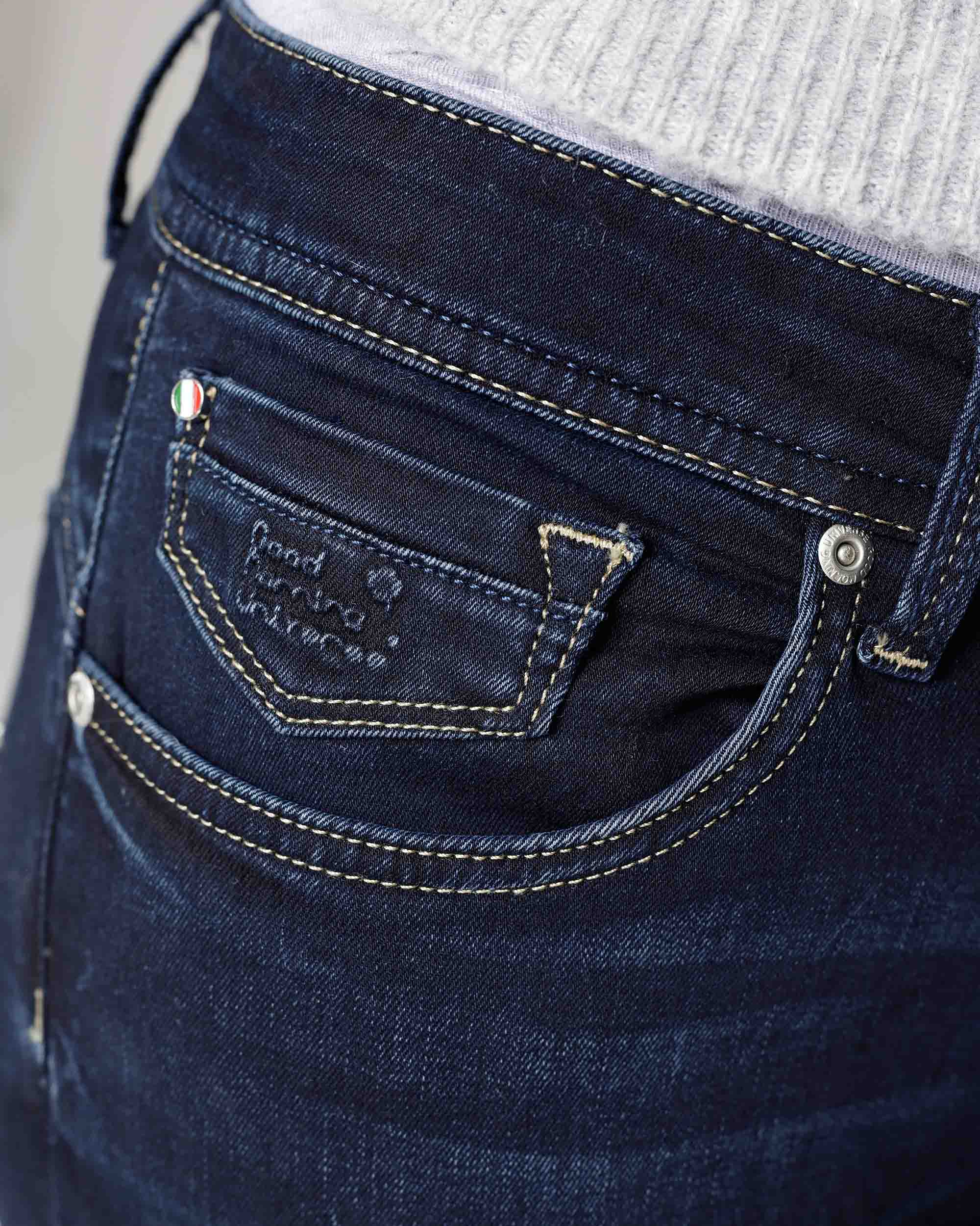 Dark Blue Straight Jeans | The Belinda