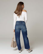 Middenblauwe Half Barrel Jeans | The Lara