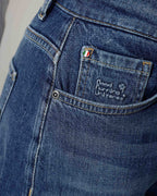 Middenblauwe Half Barrel Jeans | The Lara