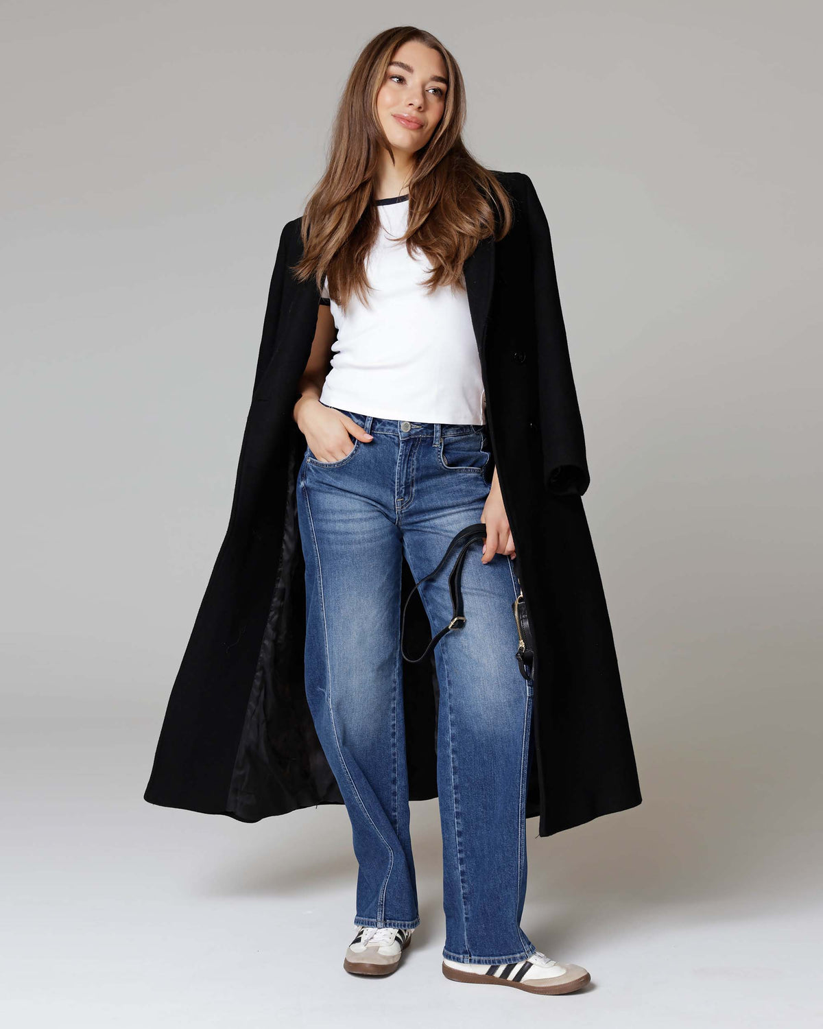 Middenblauwe Barrel-Leg Jeans | The Kristin