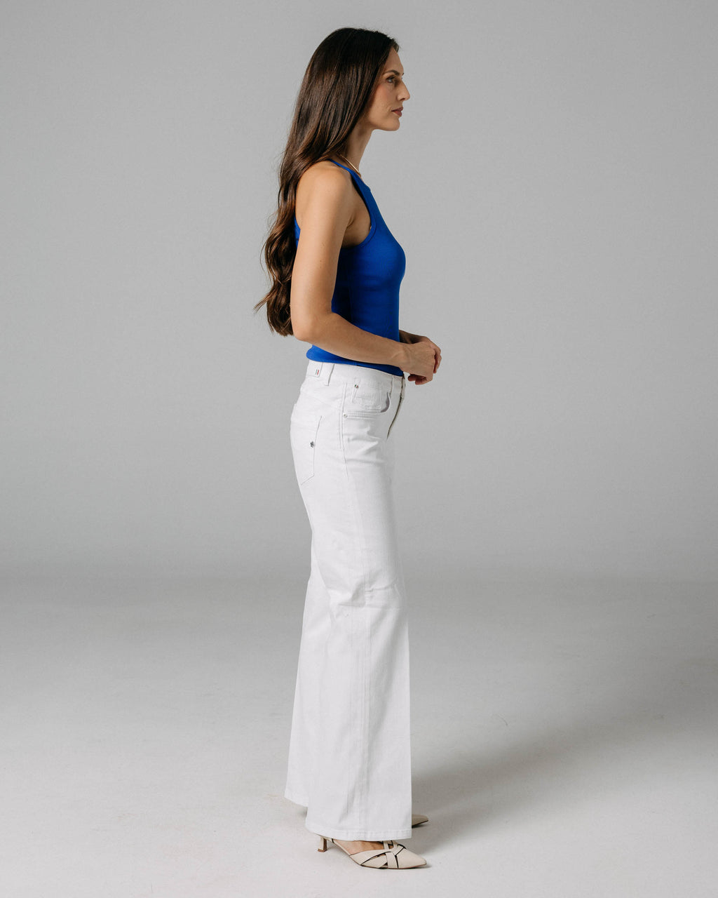 White Wide-Leg Jeans | The Isa