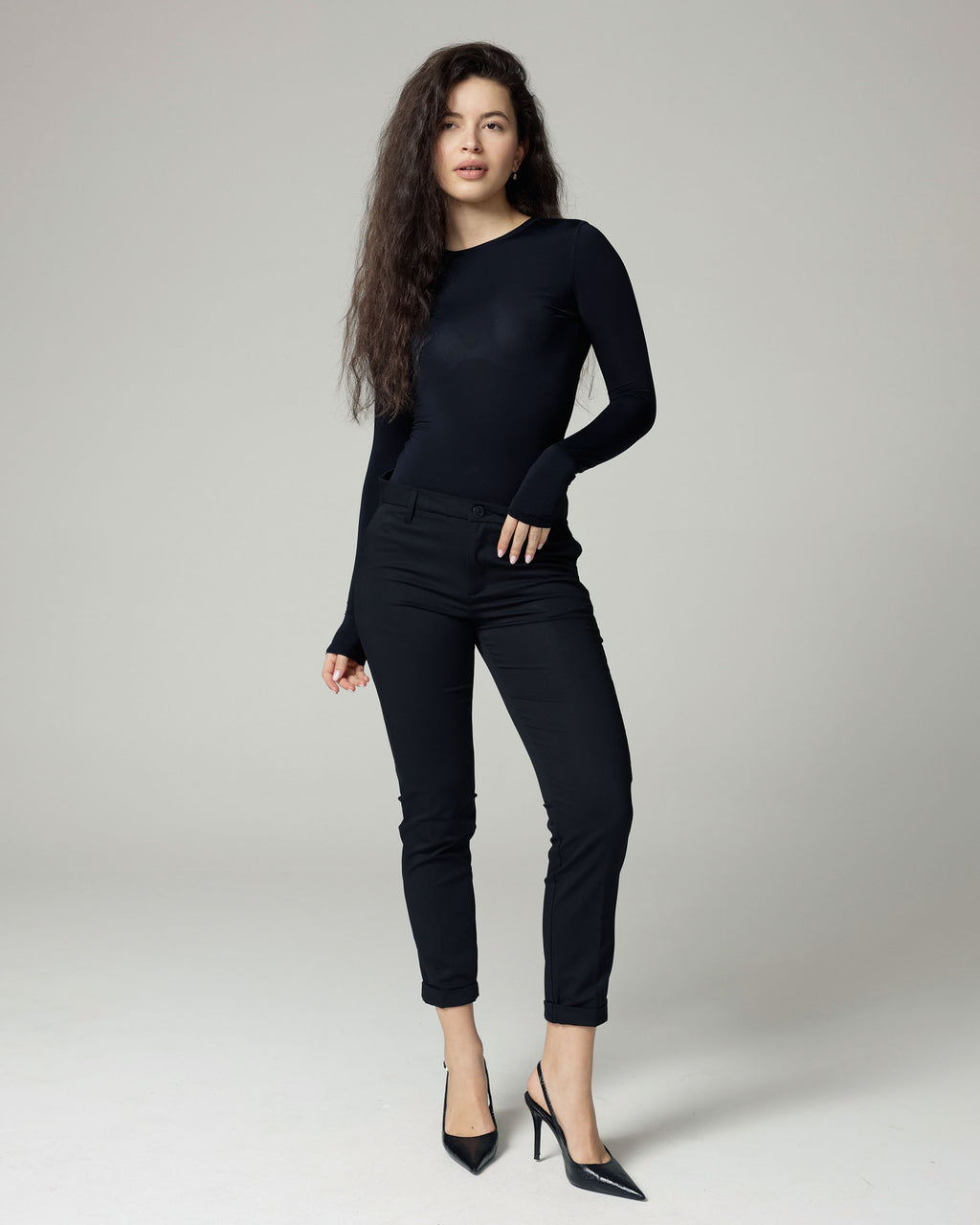 Zwarte Slim-Tapered Chino | The Lea