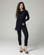 Zwarte Slim-Tapered Chino | The Lea