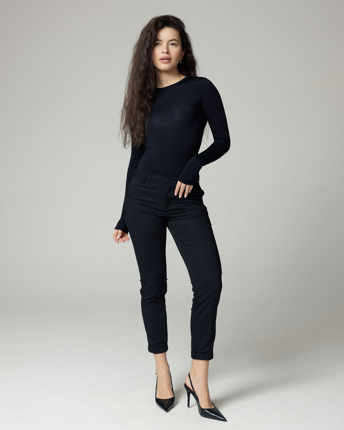 Zwarte Slim-Tapered Chino | The Lea