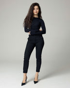 Zwarte Slim-Tapered Chino | The Lea