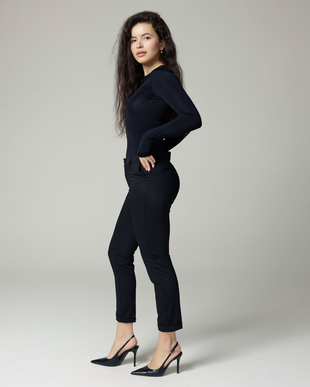 Zwarte Slim-Tapered Chino | The Lea