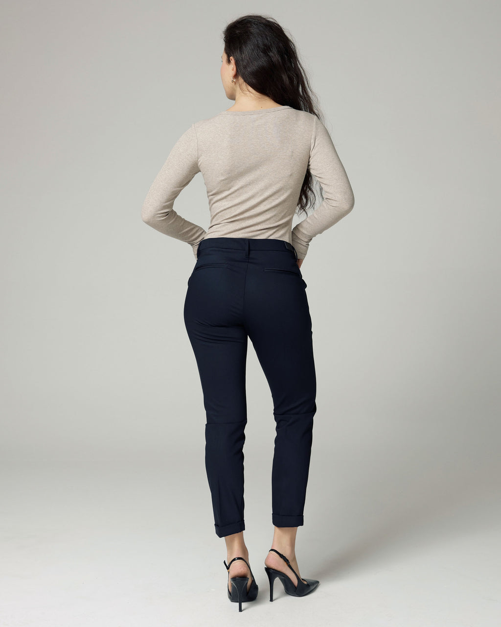 Marineblauwe Slim-Tapered Chino's | The Lea