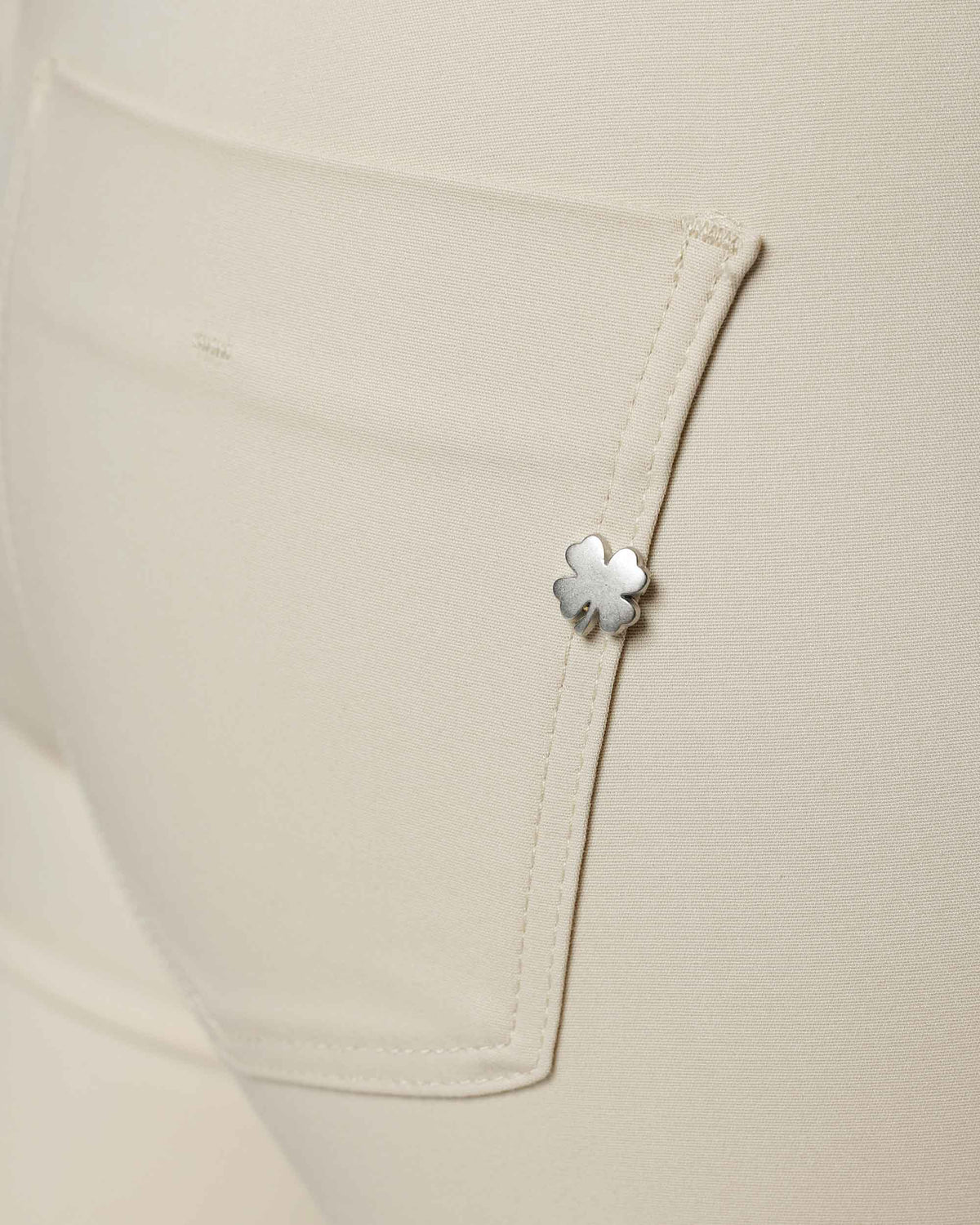 Cream Skinny Trousers, The Amara, close-up detail