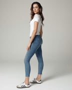 Blue Grey Vintage Repaired Skinny Jeans | The Harley