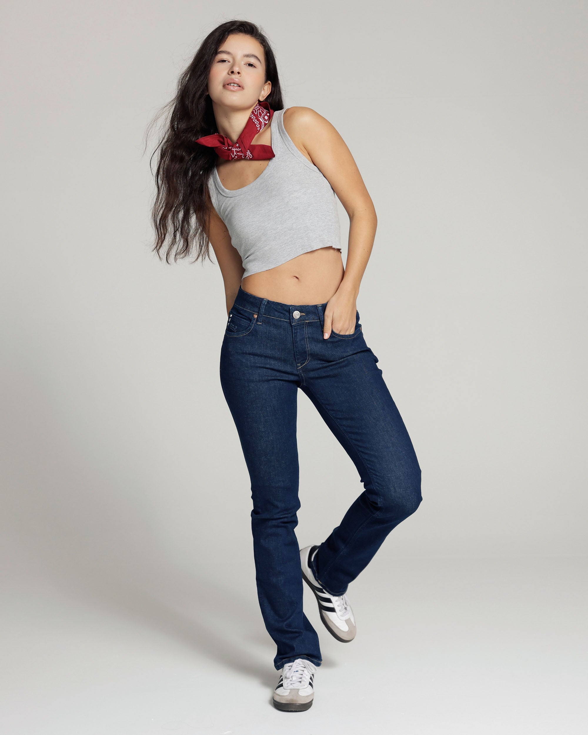 Donker Voorgewassen Straight Jeans | The Diamond Hoofdafbeelding